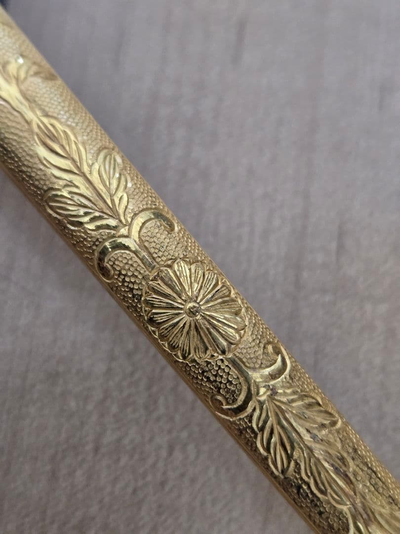 戦前　美品　菊ご紋入り儀礼長剣/刃無し模造刀身　刀緒付き