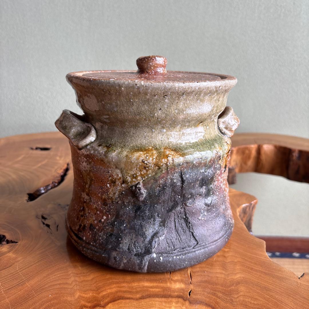 信楽焼 杉本忠（瑞峯）作 水指 茶道具 共箱