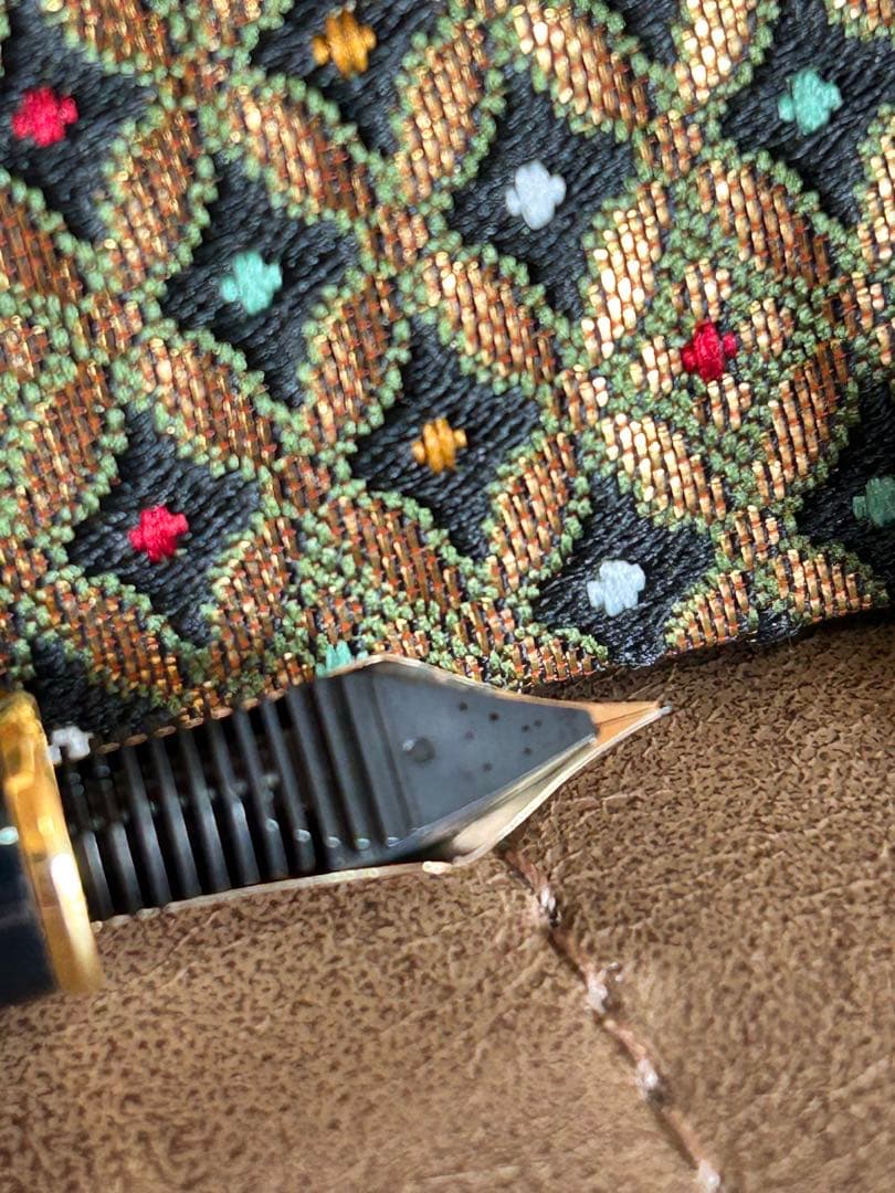 プラチナ万年筆　出雲　溜塗り　枇杷溜　美品　細字