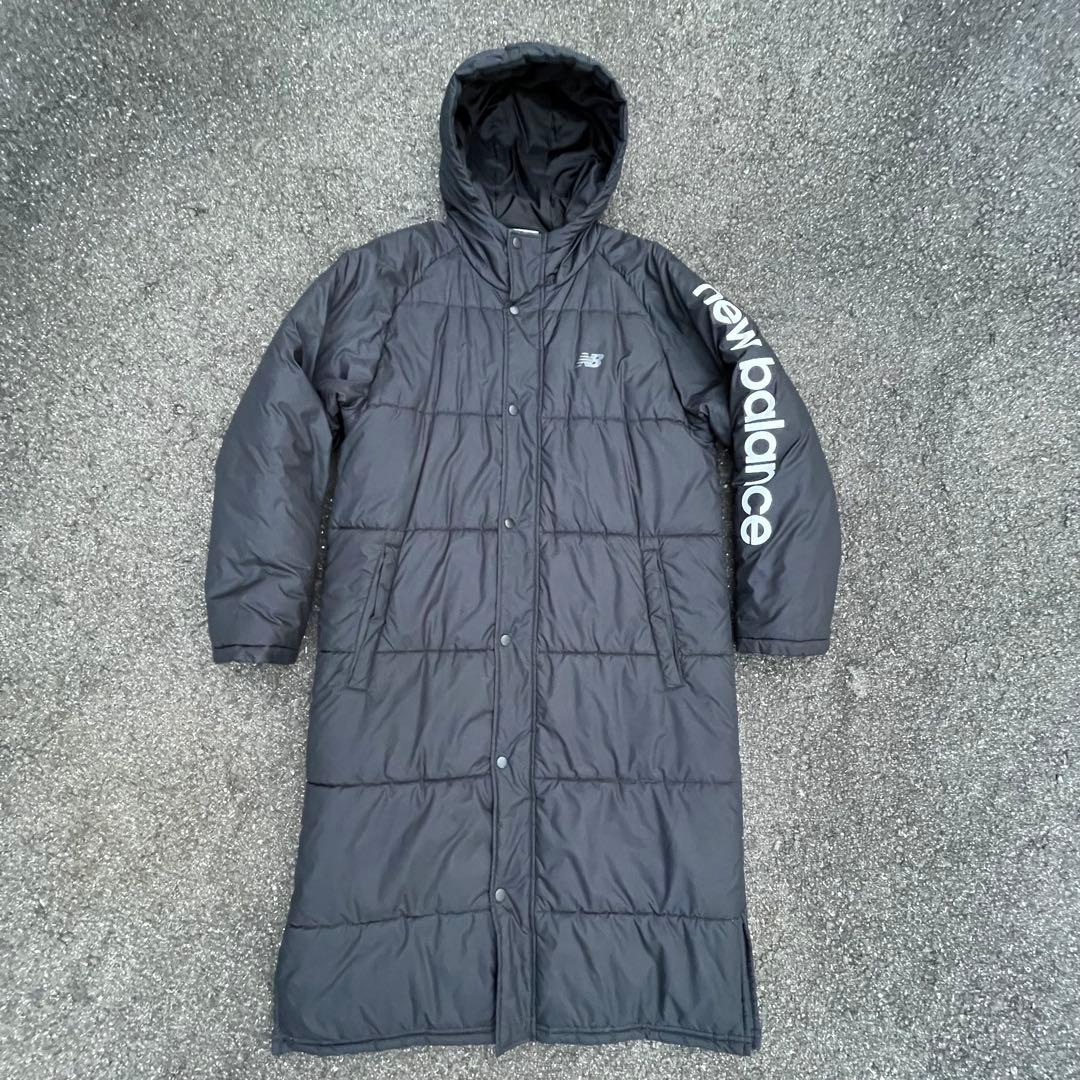 New Balance ブラック ロングコート ベンチコート 未使用級 スポーツ