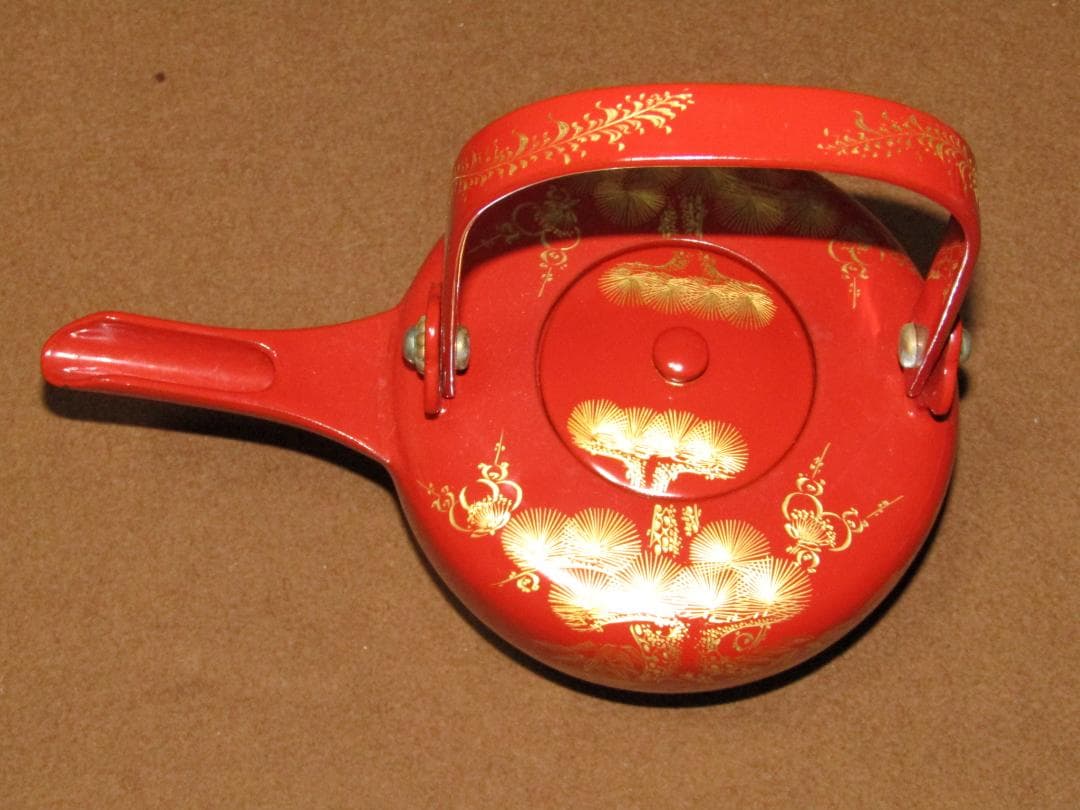 【輪島塗　松竹梅鶴亀　沈金蒔絵　屠蘇器揃】美品　正月道具