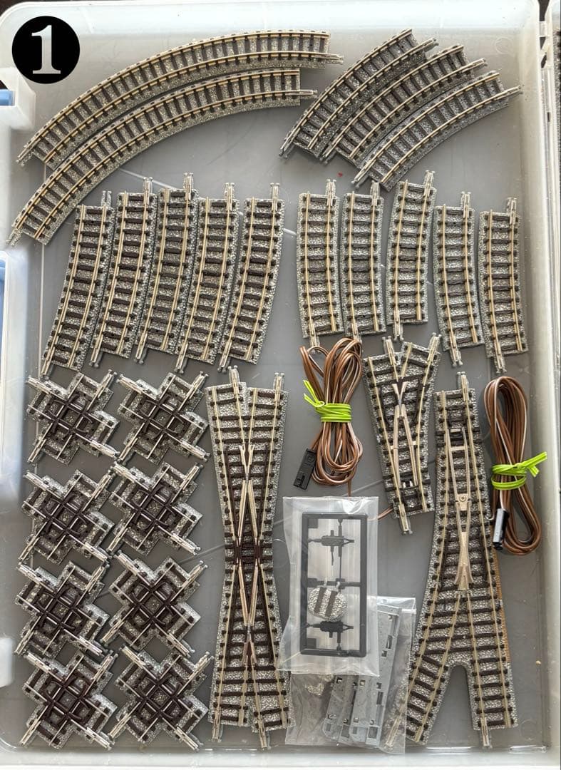 Nゲージレール　106本他パーツ詰合せ　トミックス　ファイントラック