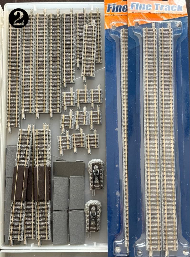Nゲージレール　106本他パーツ詰合せ　トミックス　ファイントラック