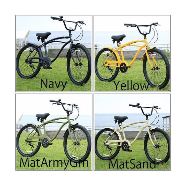 【完全組立配送】ビーチクルーザー KB 24インチ BMXハンドル仕様