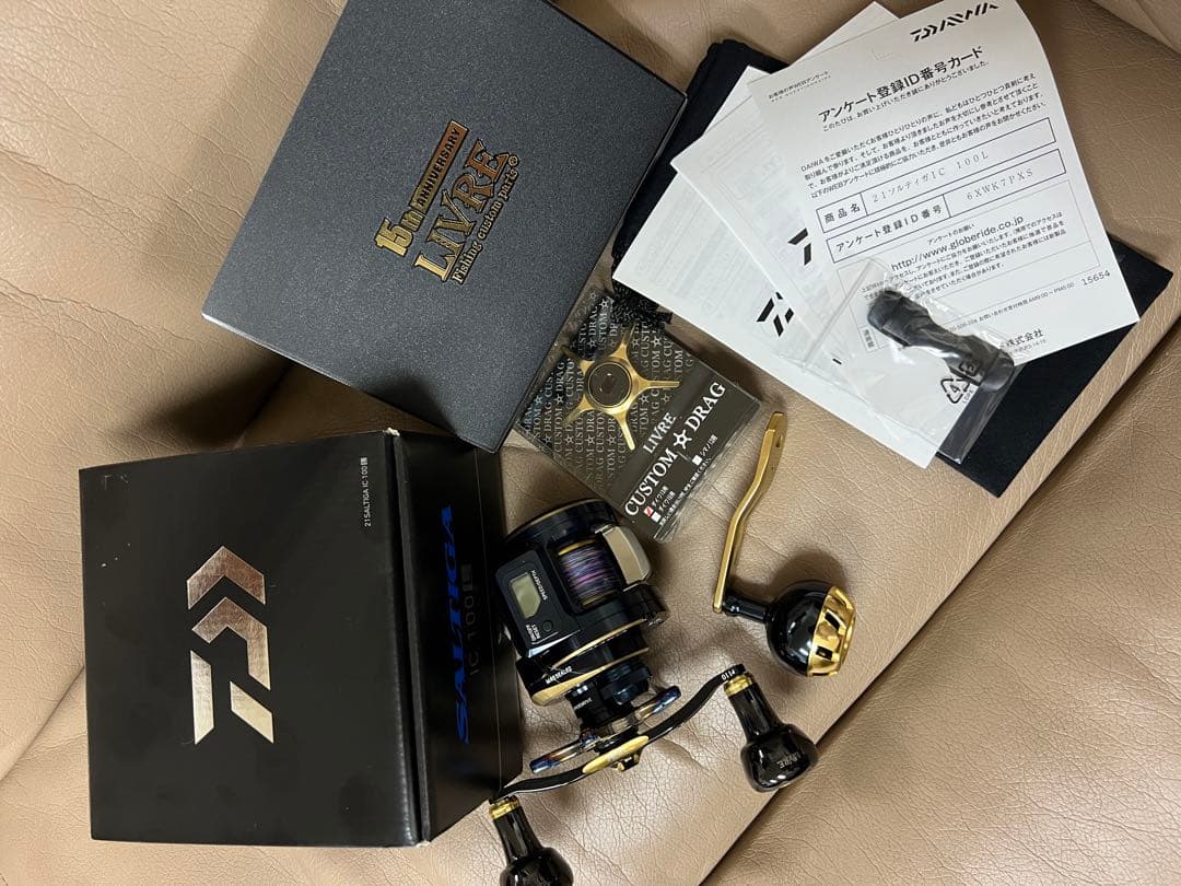 DAIWA 21SALTIGA IC100 L LIVREハンドル.ドラグセット