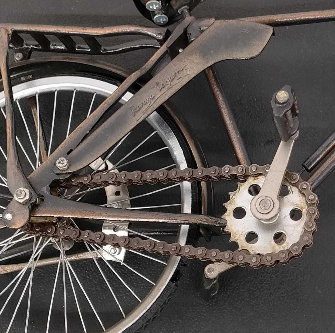 クラシックスタイル 金属製 自転車模型 全長約42cm