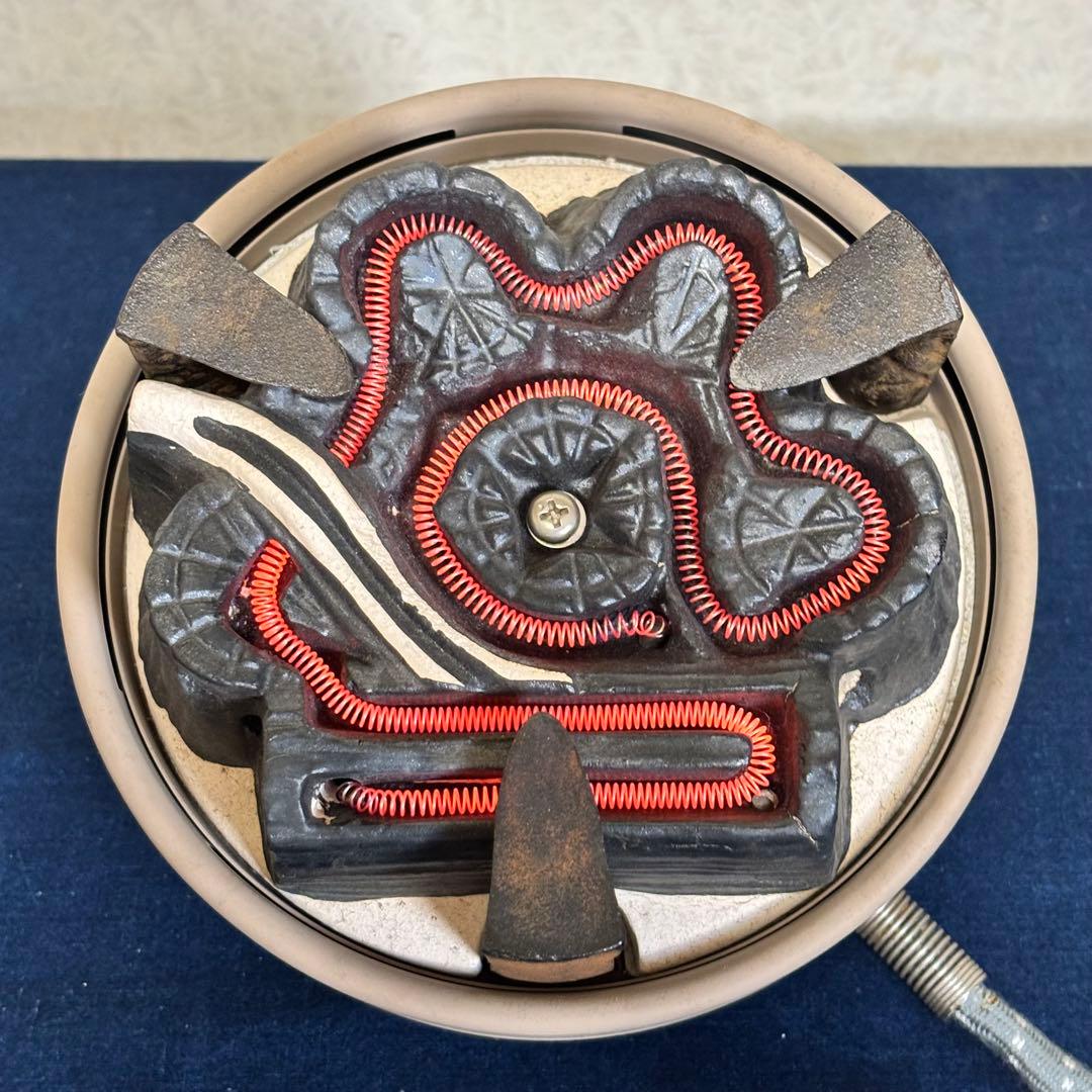 人間国宝敬典造 風炉 茶釜 唐銅鬼面風炉釜 野々田電熱器 敷板 茶道具お点前道具