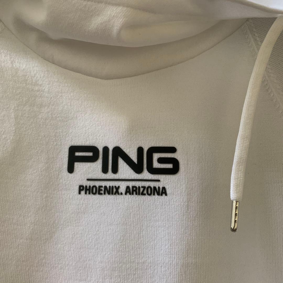 【美品】PING ホワイトフーディ メンズ　　パーカー　M