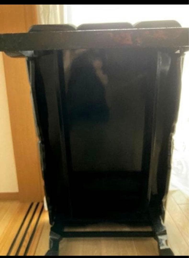 韓国美術 螺鈿細工 漆 /李朝膳 小盤 海州盤ローテーブル：花鳥画福喜囍