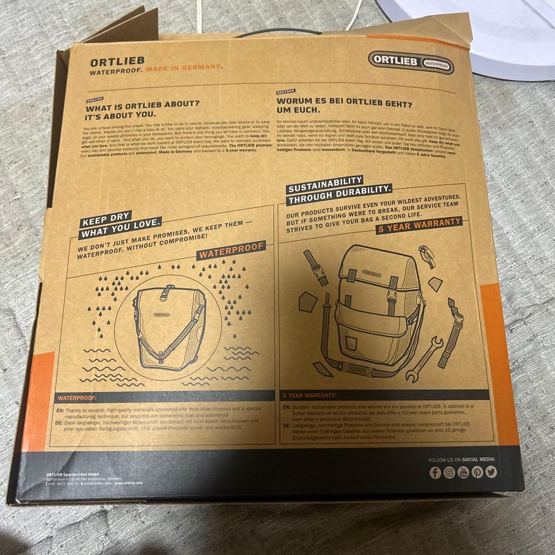 ORTLIEB 車体装着バッグ ブラック 2個セット