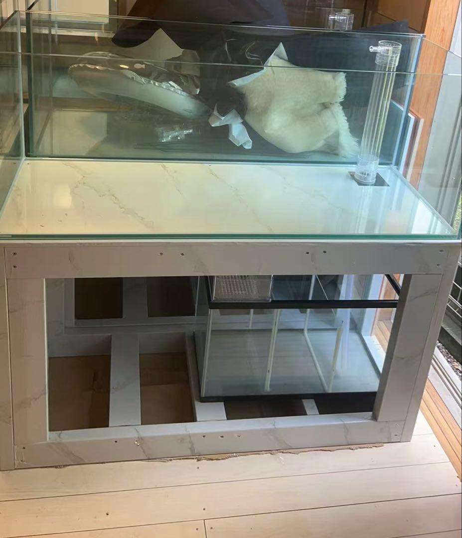 値下げしました‼️⇒オーバーフローKOTOBUKIガラス水槽と台のセット