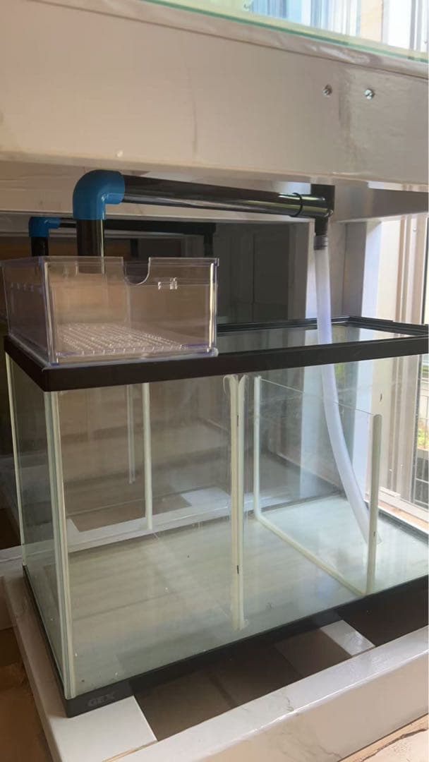 値下げしました‼️⇒オーバーフローKOTOBUKIガラス水槽と台のセット