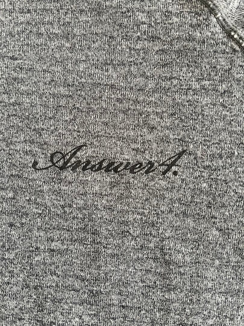 Answer4 パワーグリッド フルジップ フーディ グレーSサイズ