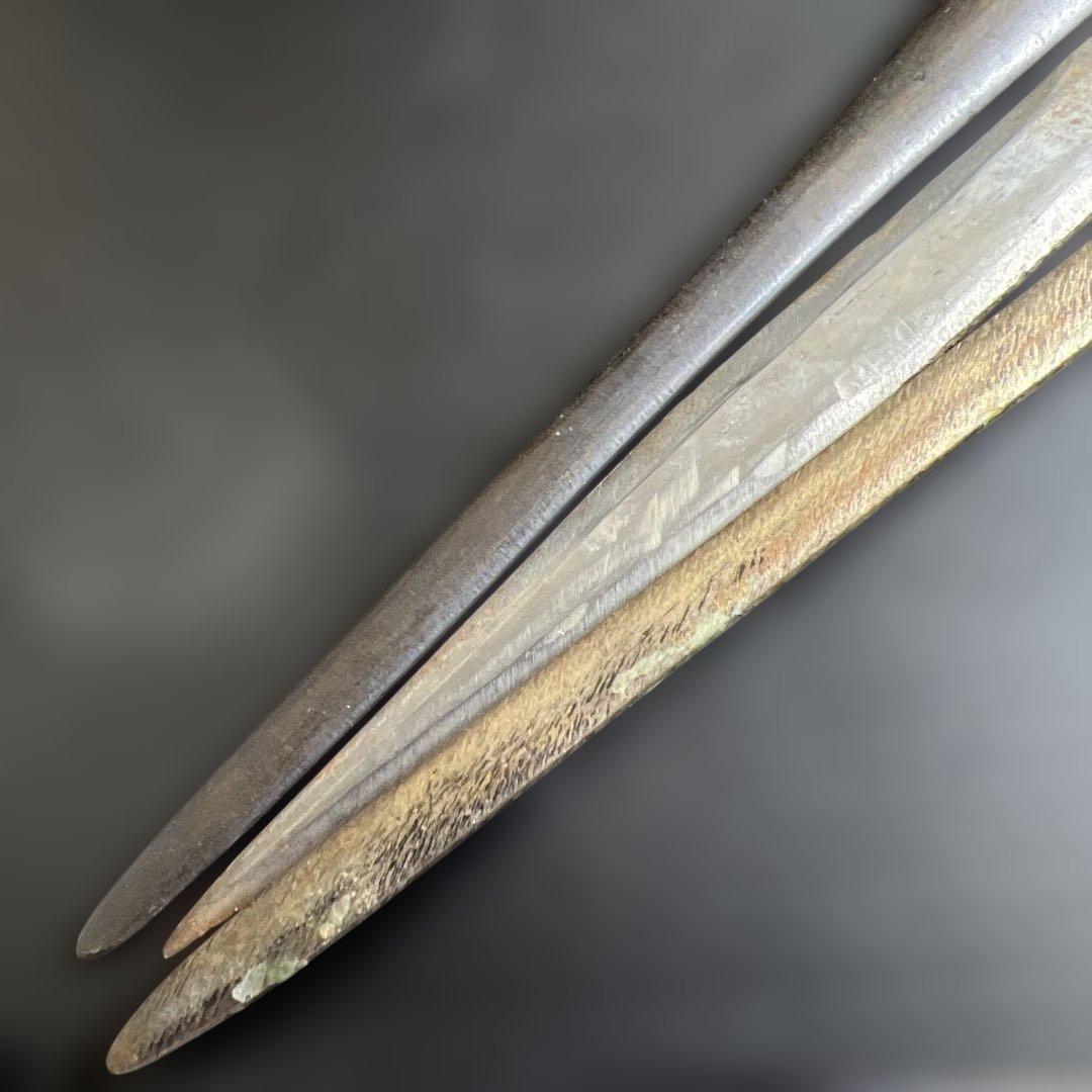 江戸時代　小柄、小刀3点セット　127g/19.5~21㎝東Y7-1024☆2F