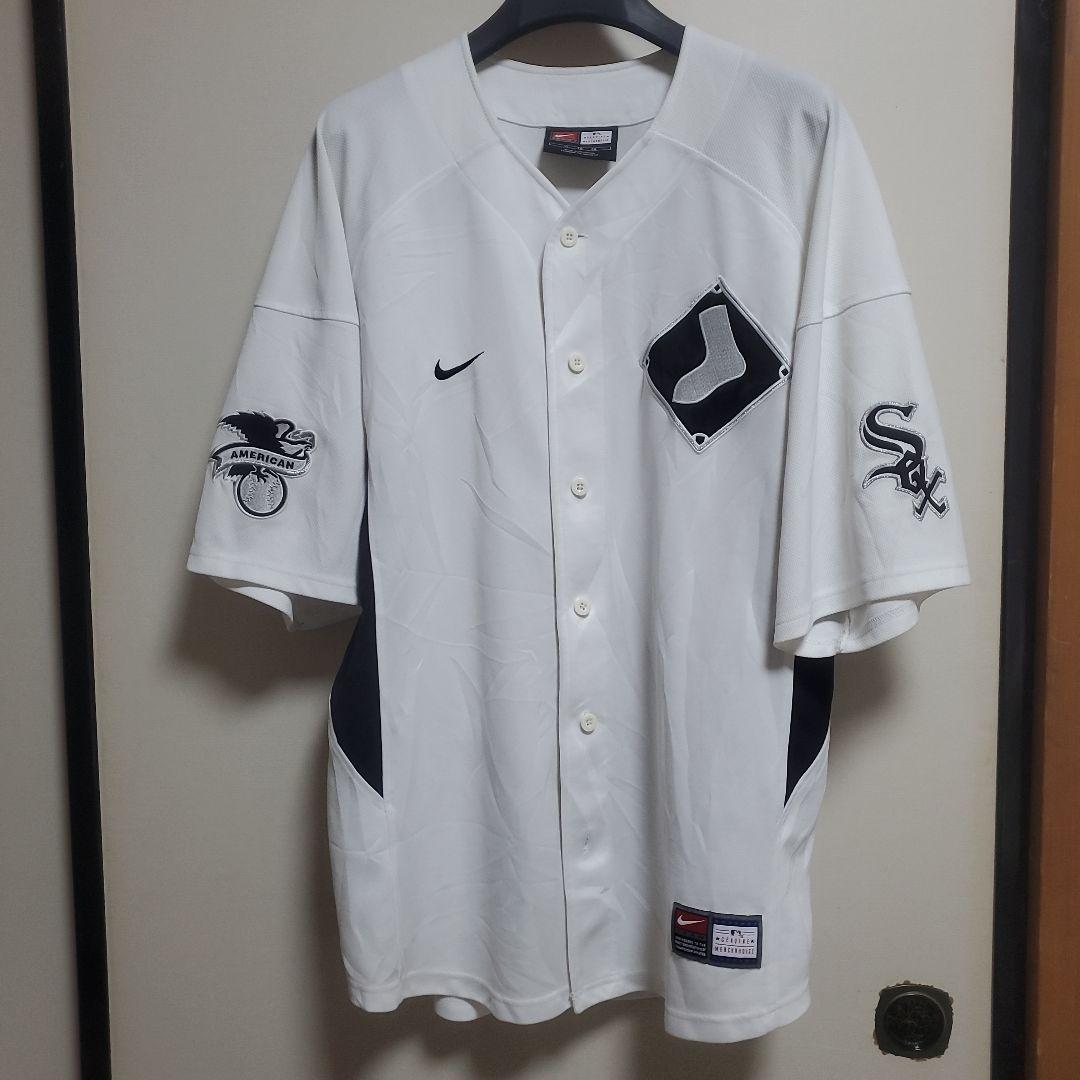 NIKE　ホワイトソックス　ゲームシャツ　希少ロゴ　メンズXLサイズ