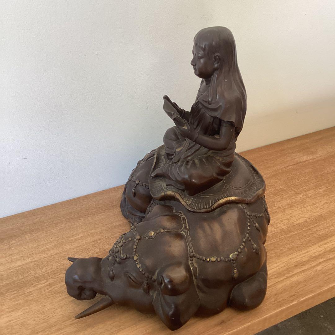 銅造普賢菩薩騎象像　時代物　仏教美術　金属工芸品　銅製