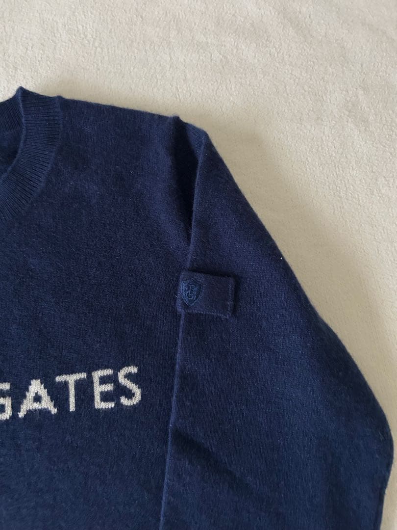 新品 パーリーゲイツ カシミヤ100% ニット セーター レディース ネイビー