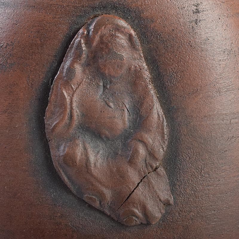 桂又三郎極め　江戸初期　古備前　人物刻　細口瓢徳利　V　R9490