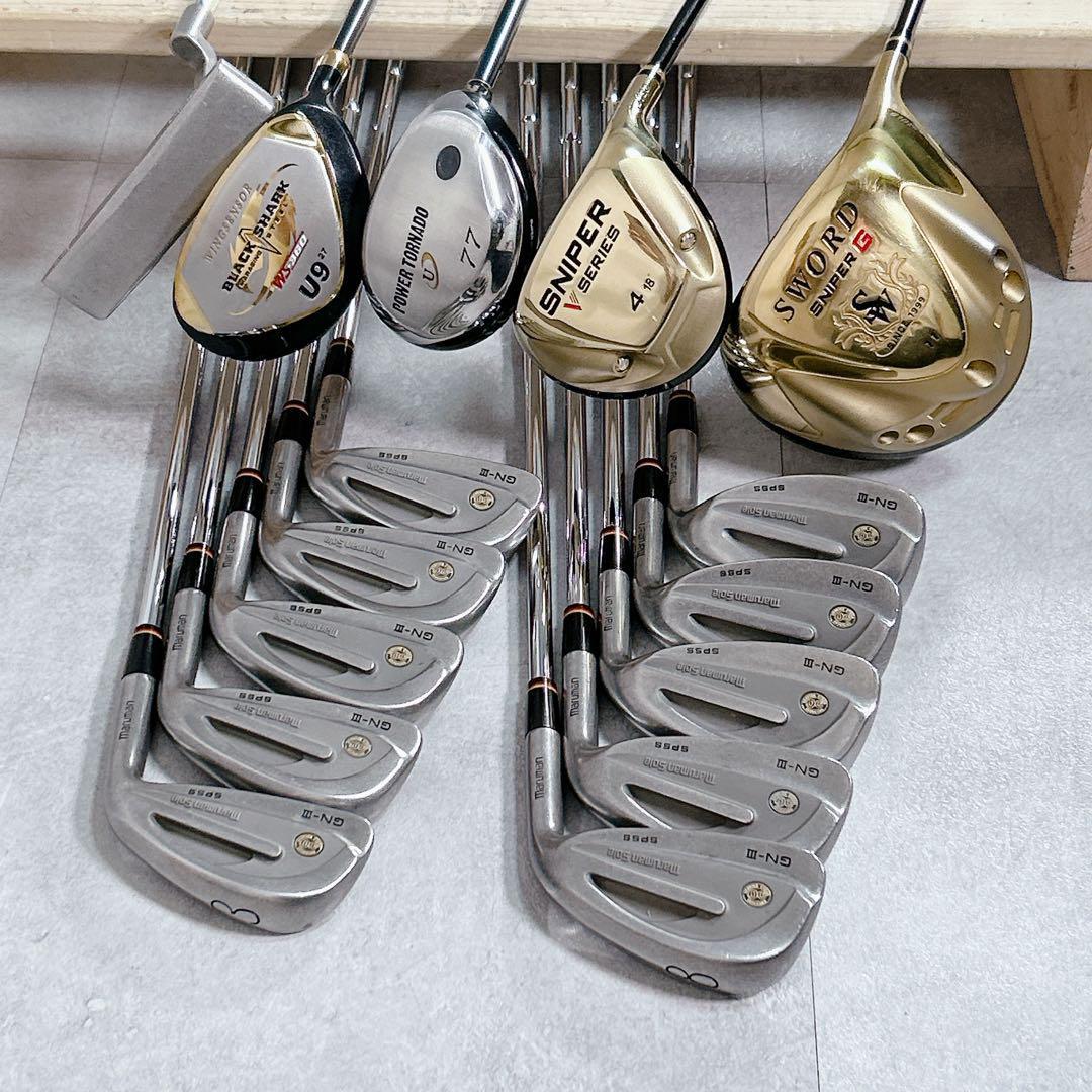 X948 SWORD 他メンズ ゴルフ クラブセット 16点 未使用フード R