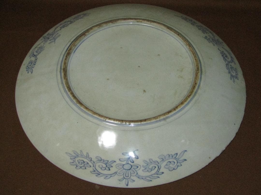 【色絵　古伊万里　鳳凰・唐獅子図　一尺五寸大皿】