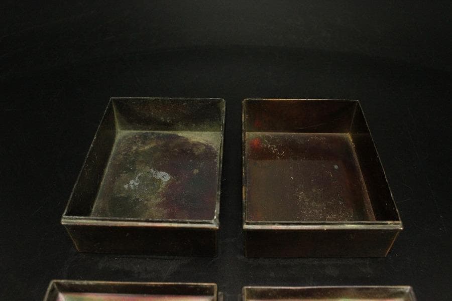 煙草盆 草花鳥文様 銅(メ1776)