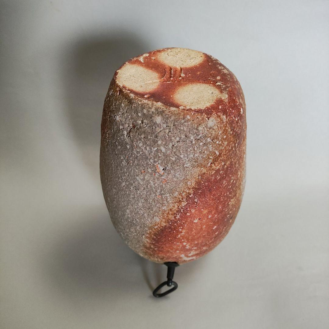 岡見周二　掛花生　花入　花瓶　信楽　自然釉