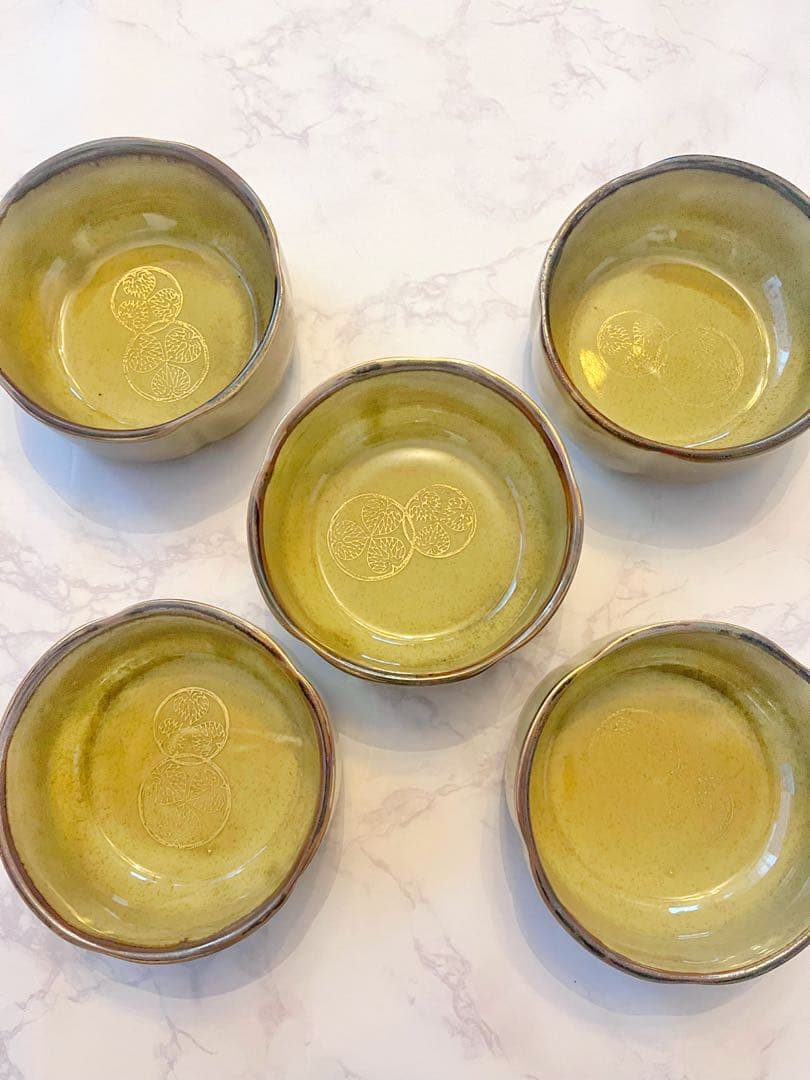 【破格】徳川家家紋(三つ葉葵)重ね皿5枚 和骨董 名物歴史物 江戸時代家康 珍品