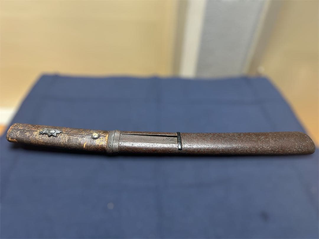 【希少品】装飾短刀 木製刃付き 切羽 目貫 目釘 斬鉄剣