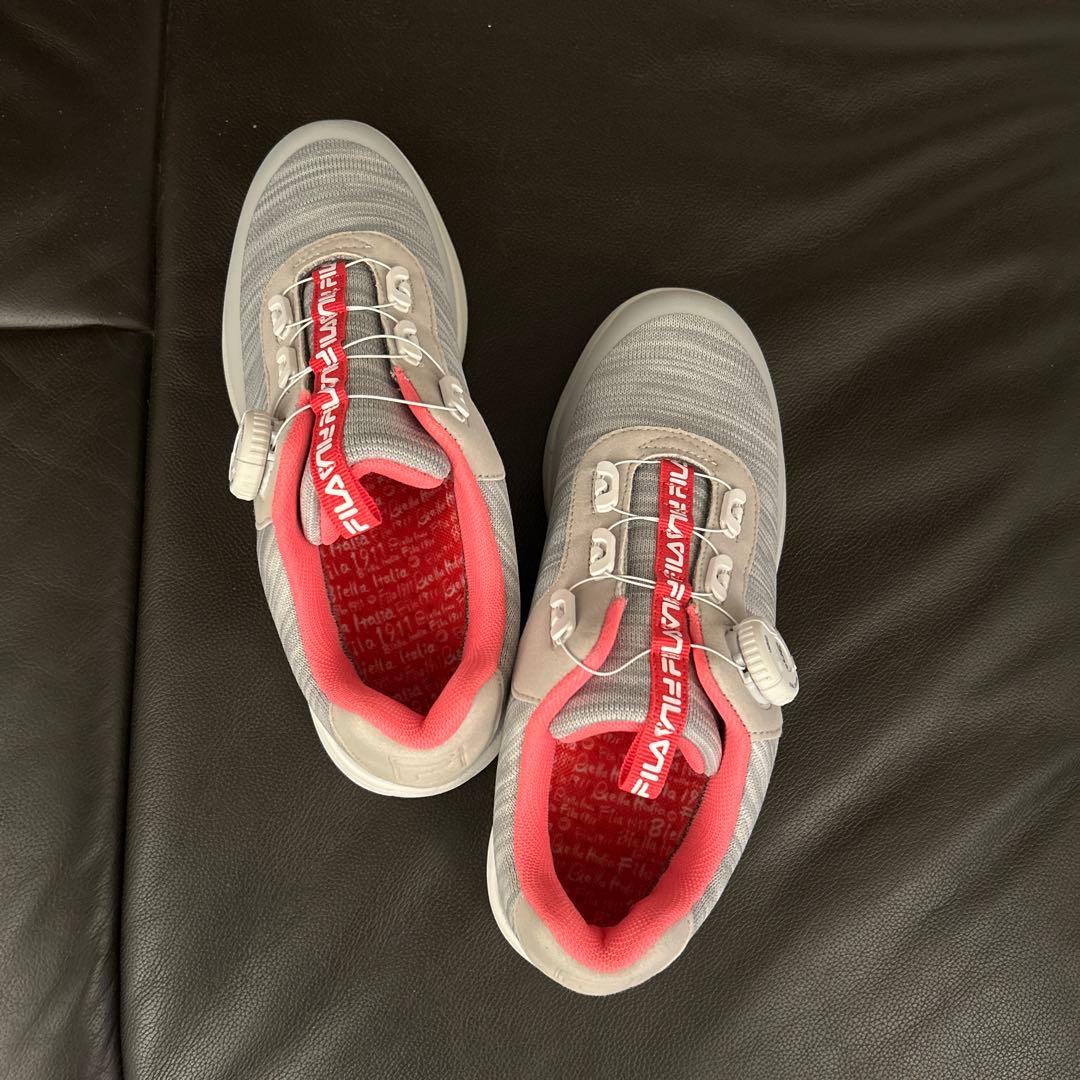 FILAゴルフシューズ 女性用 グレー/ピンク