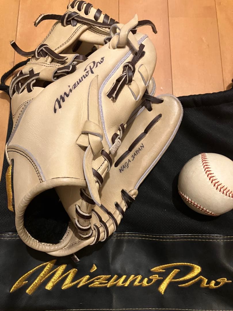 MizunoPro 硬式グローブ ベージュ波賀（Haga）即戦力