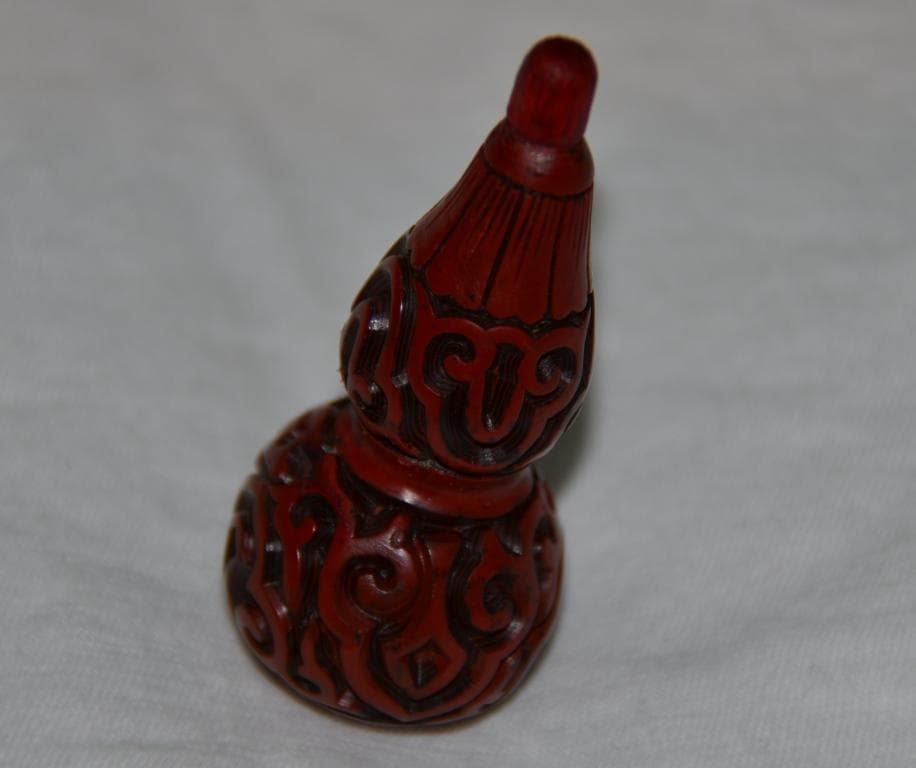 堆朱 根付　瓢箪