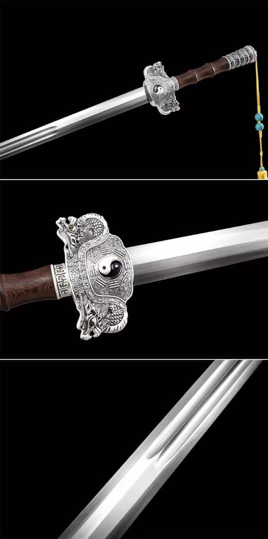 太極八卦鎮宅巨剣（花梨木金）古兵器   武具　刀装具　日本刀　模造刀