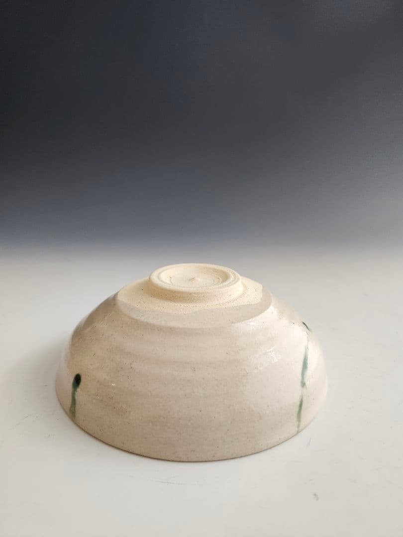 茶碗　抹茶茶碗　馬盥　ばたらい　木箱入　弥七田織部　平茶碗