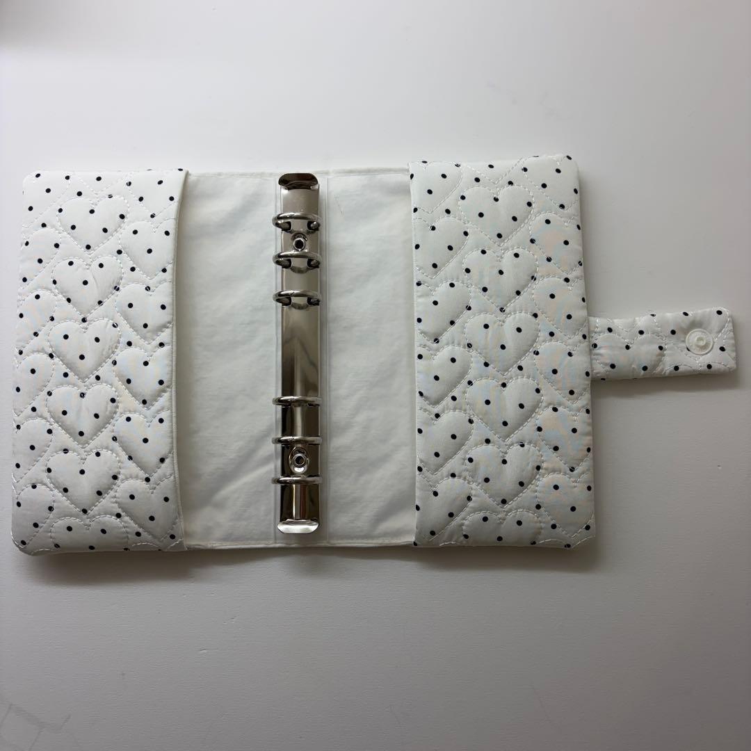 バインダーカバー　ハートドット　A6 韓国　貯金