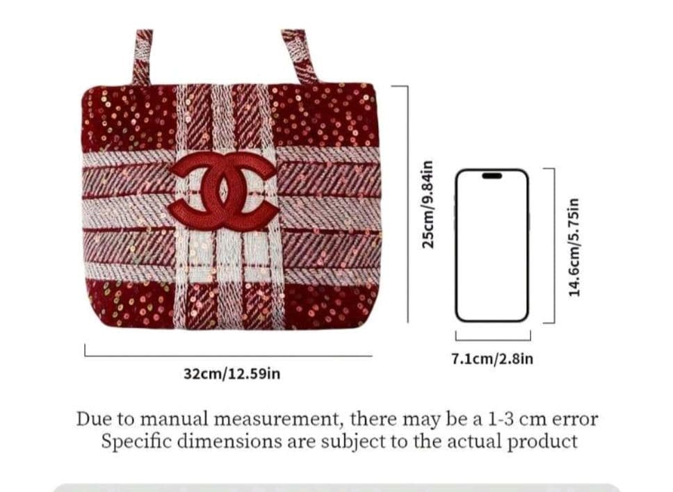 新品希少 CHANEL トートバッグ ノベルティ レッド スパンコール