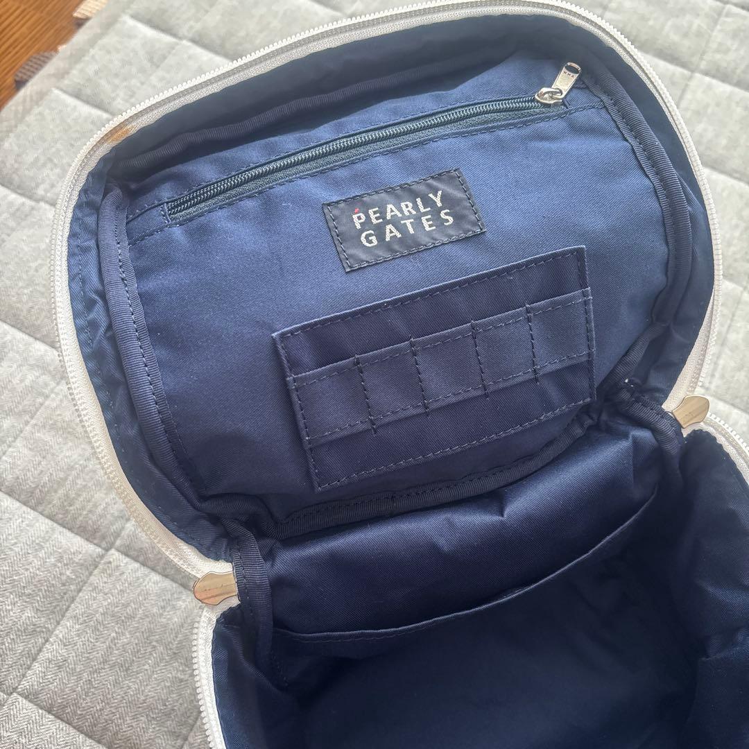 パーリーゲイツ◆ギンガムチェック　カートバッグ　仕切&ポーチつき　ゴルフバック