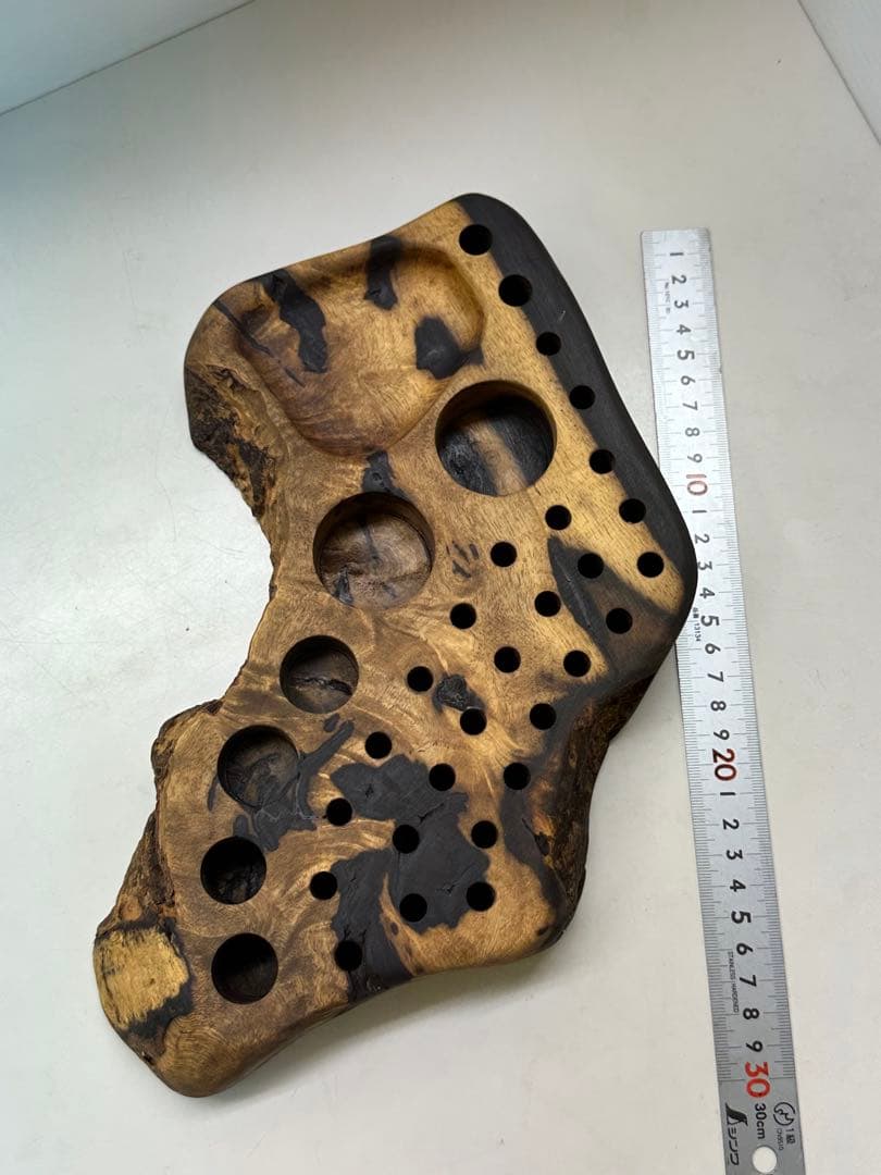 特大黒柿のフライタイイング用ツールスタンド