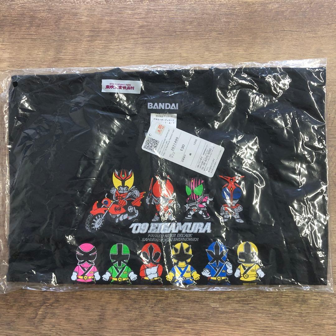 未開封 東映太秦映画村 仮面ライダー 侍戦隊シンケンジャー コラボ Tシャツ