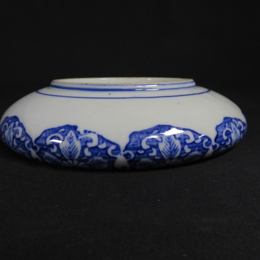 皿 2枚 色絵 古伊万里 変わり縁 鳥 風景 竹 梅