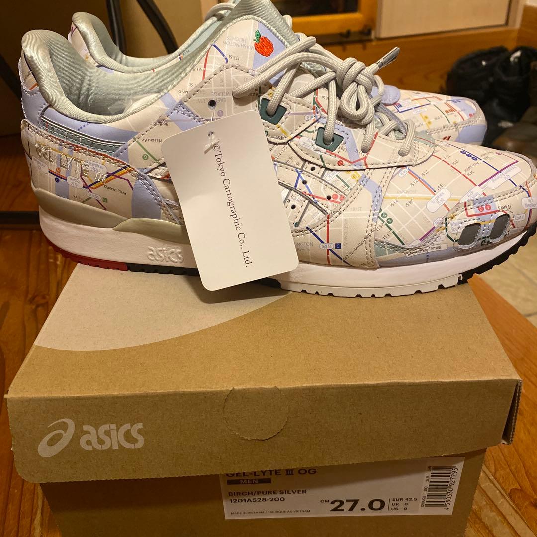 ASICS×atmos GEL-LYTE Ⅱ OG 地図柄 27.0