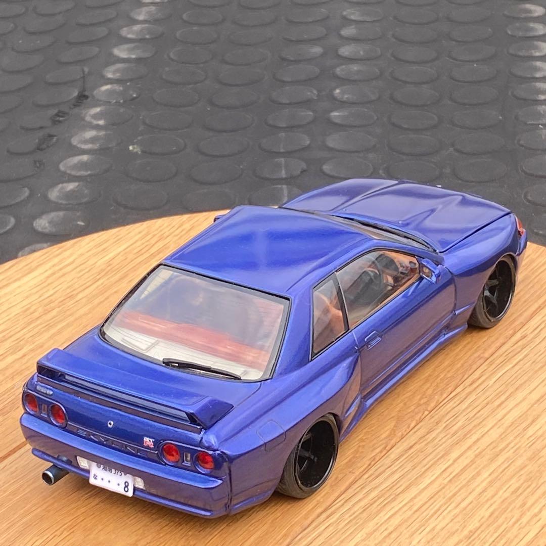 プラモデル完成品　アオシマ 1/24 R32GTR ワイド化