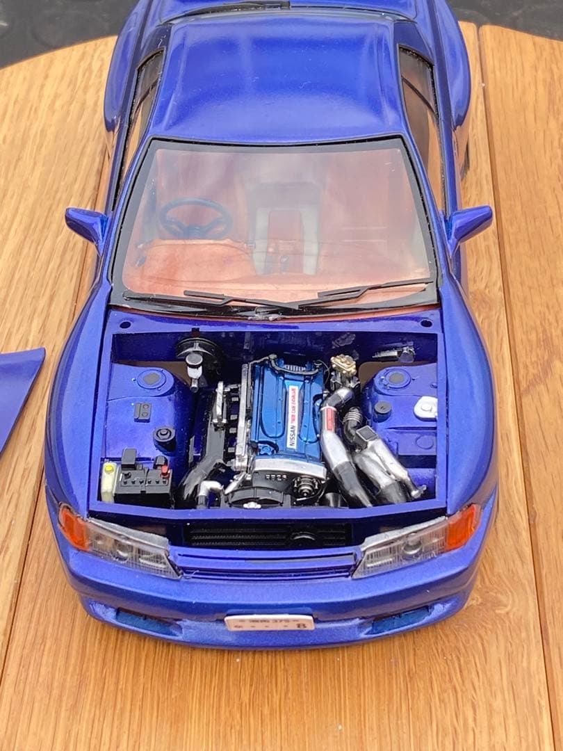 プラモデル完成品　アオシマ 1/24 R32GTR ワイド化