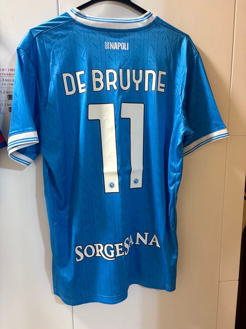 【激レア】オーセンティック ナポリデブライネホームユニフォーム Lサイズ 11番