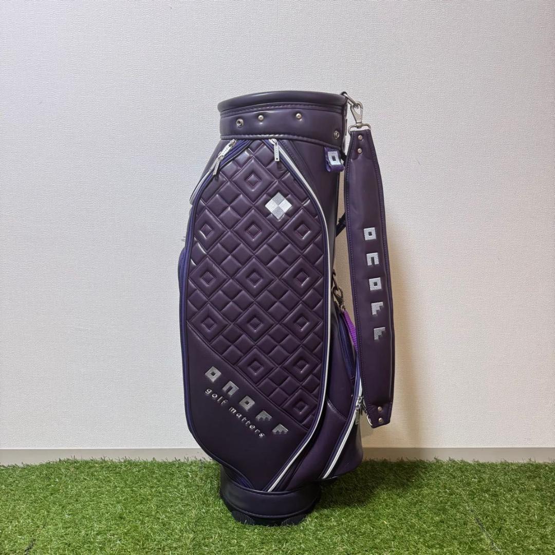 ONOFF オノフ キャディバッグ ゴルフバッグ 8.5型 パープル