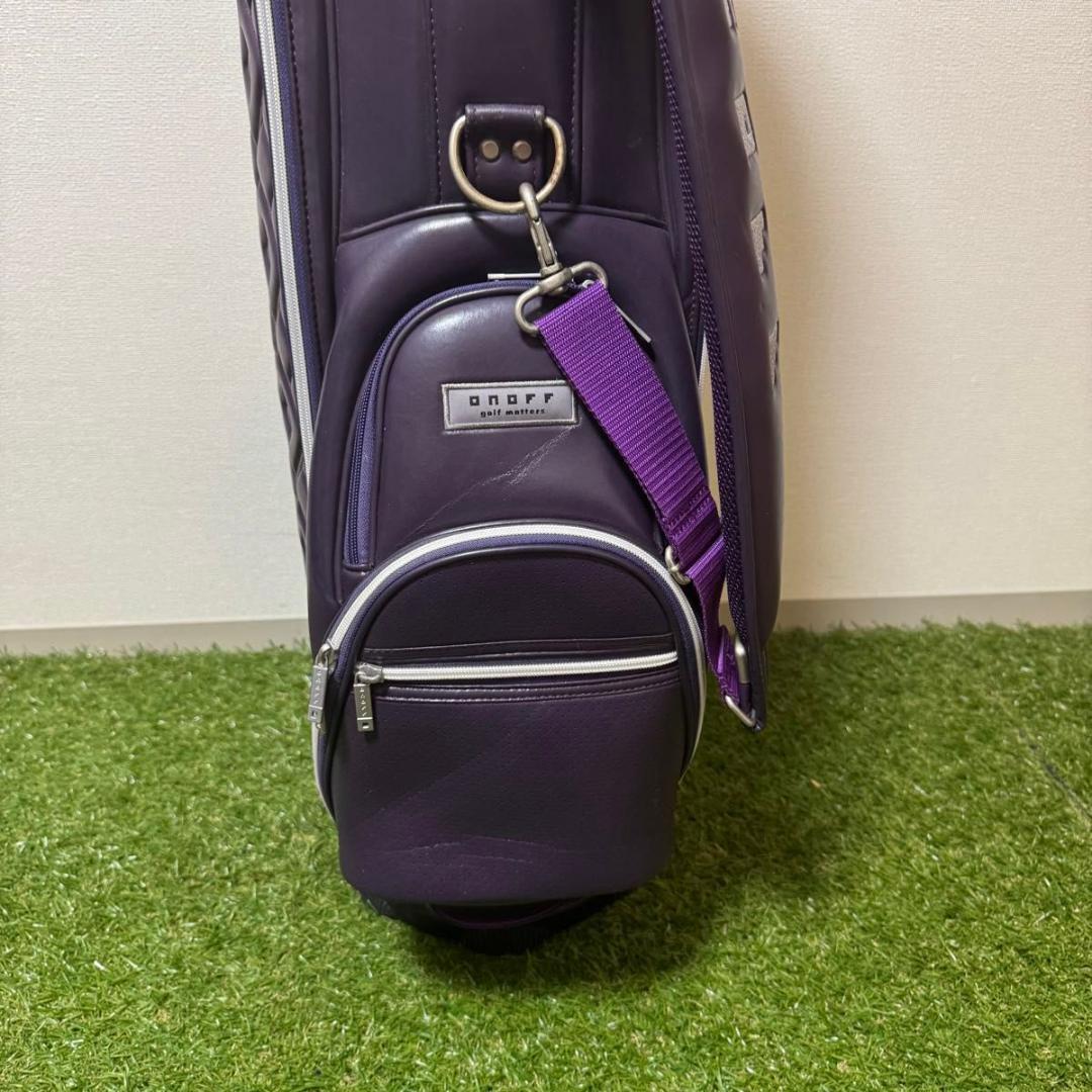 ONOFF オノフ キャディバッグ ゴルフバッグ 8.5型 パープル