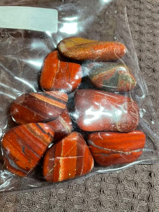 天然レッド・レインボー・ジャスパー　ダンブル115g