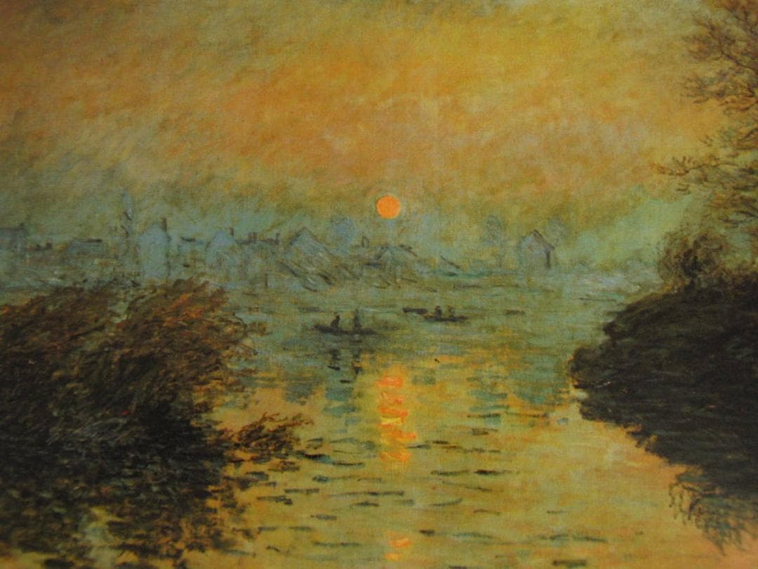クロード・モネ「Sunset on the Seine at Lavacourt