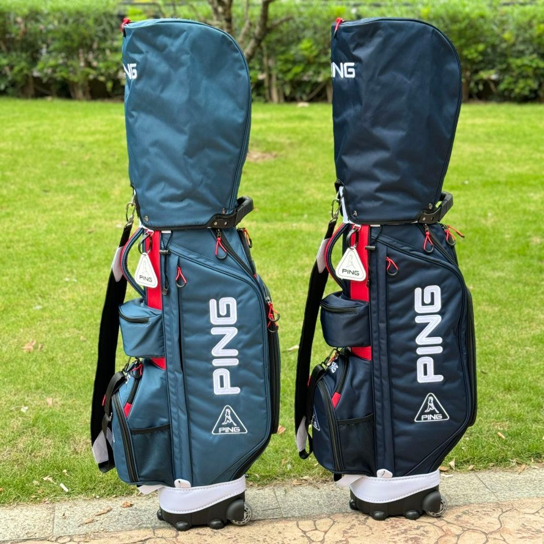 即発送対応★PING キャディバッグ ブラック/レッド