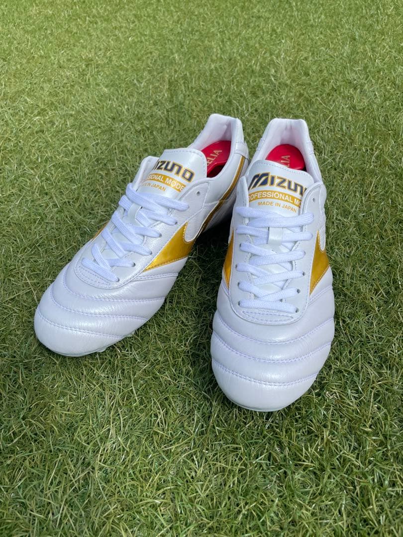 【新品・未使用】MIZUNO モレリア2japan ホワイト/ゴールド①