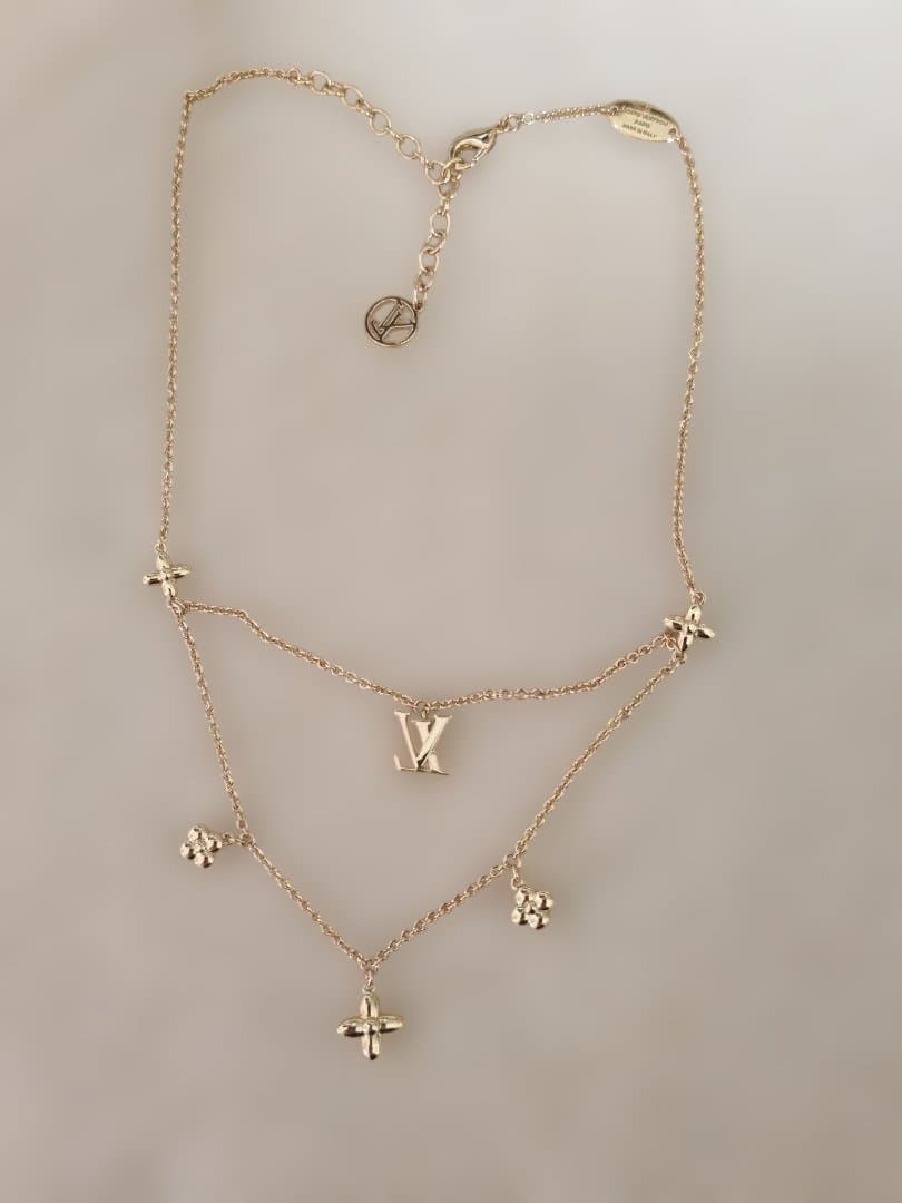 美品 ルイヴィトン ネックレス コリエ・LVフローラグラム M00981 メタル